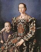 BRONZINO, Agnolo, Eleonora of Toledo with her son Giovanni de- Medici